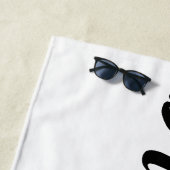 Serviette De Plage Épouse blanche moderne pour être Calligraphie Nom  (En situation)