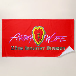 Serviette De Plage Épouse de la 25e division d'infanterie