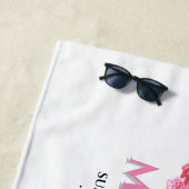 Serviette De Plage Épouser l'aquarelle florale s'est levé "VOUS SERA (En situation)