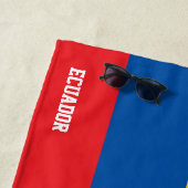 Serviette De Plage Equateur Drapeau Splendide Patriotique (En situation)