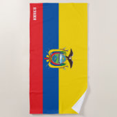 Serviette De Plage Equateur Drapeau Splendide Patriotique (Devant)