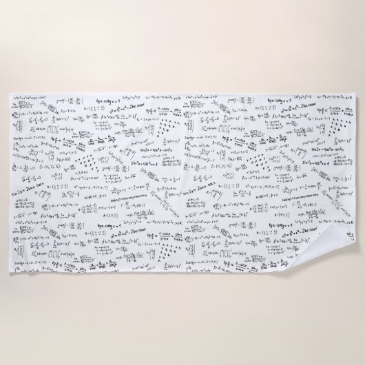 Serviette De Plage Équations Et Formules Mathématiques (Devant)