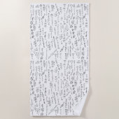 Serviette De Plage Équations Et Formules Mathématiques (Devant)
