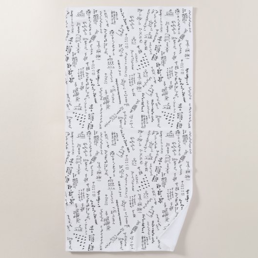 Serviette De Plage Équations Et Formules Mathématiques (Devant)