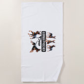 Serviette De Plage Équipage allemand Pinscher (Devant)
