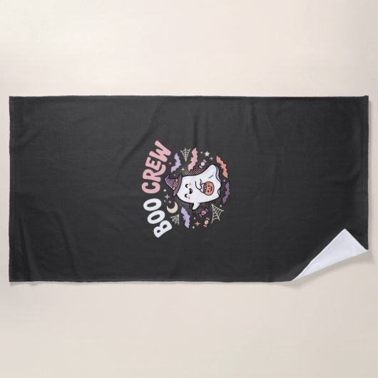 Serviette De Plage Équipage fantôme de Halloween (Devant)