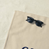 Serviette De Plage Équipage personnalisé de capitaine de capitaine (En situation)