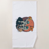 Serviette De Plage Équipe d'astronautes de squelette (Devant)