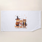 Serviette De Plage Équipe de chats à queue ou à queue (Devant)