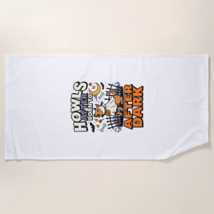 Serviette De Plage Équipe de chien de Halloween Boo (5)