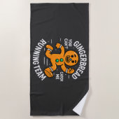 Serviette De Plage Équipe de course en pain d'épice (Devant)