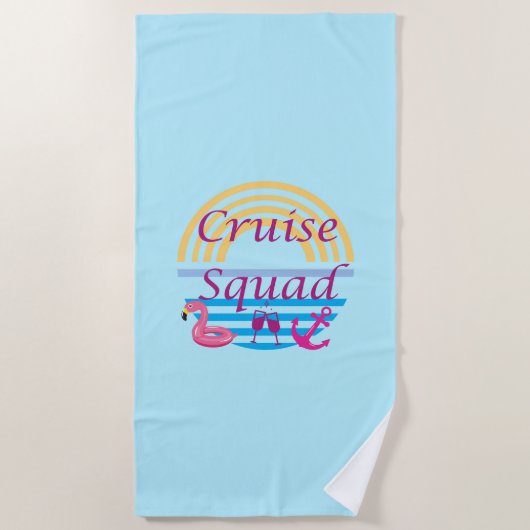 Serviette De Plage Équipe de croisière (Devant)