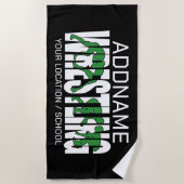 Serviette De Plage Équipe de lutte AJOUTER TEXTE École Varsity Lutteu (Devant)
