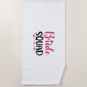 Serviette De Plage Équipe de mariée mariage (Devant)