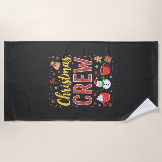 Serviette De Plage Équipe de Noël (2) (Devant)
