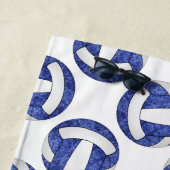 Serviette De Plage équipe de volley-ball bleu blanc couleurs filles s (En situation)