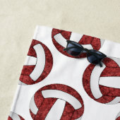 Serviette De Plage équipe de volley-ball féminine de maroon blanc (En situation)