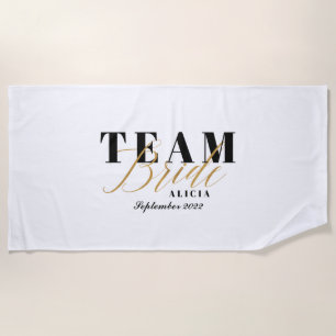 Serviette De Plage Équipe mariée Bicolore 
