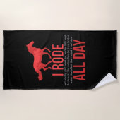 Serviette De Plage Équitation - Cheval Ride Cadeau (Devant)