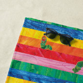 Serviette De Plage Eric Carle | Caterpillar Rainbow Stripe Motif (En situation)