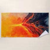 Serviette De Plage Éruption volcanique : puissance brute (Devant)