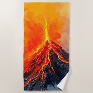 Serviette De Plage Éruption volcanique : puissance brute