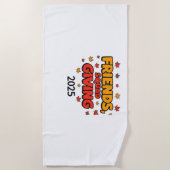 Serviette De Plage Escouade Amis Donnant 2025 Automne Automne Tombe R (Devant)