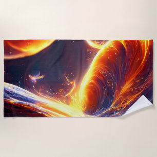 Serviette De Plage Espace d'eau de feu