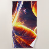 Serviette De Plage Espace d'eau de feu (Devant)