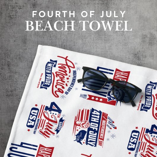 Serviette De Plage Esprit d'indépendance 4 juillet