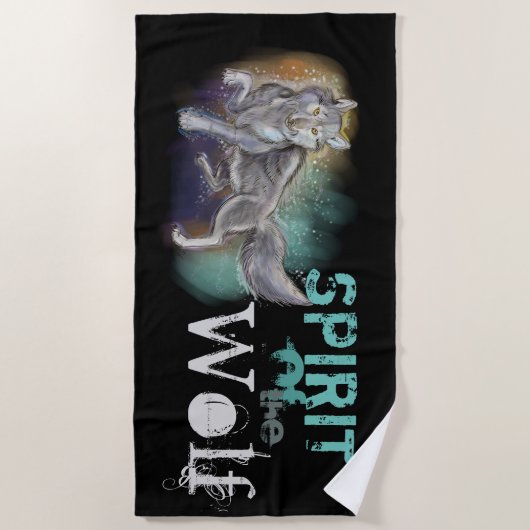 Serviette De Plage Esprit du loup (Devant)