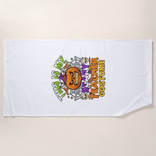 Serviette De Plage Est Costume d'enseignant effrayant Haloween Sorciè