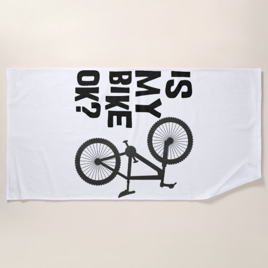 Serviette De Plage Est Mon Vélo OK Funny VTT (Devant)