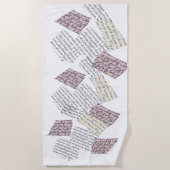 Serviette De Plage Esthétique Magazine - Style Rétro Editorial (Devant)