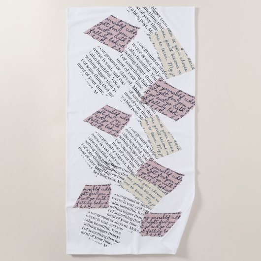 Serviette De Plage Esthétique Magazine - Style Rétro Editorial (Devant)