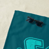 Serviette de plage estivale pour la plage, la pisc (En situation)