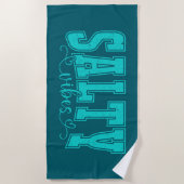 Serviette de plage estivale pour la plage, la pisc (Devant)