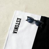 Serviette De Plage Estonie Drapeau splendide patriotique (En situation)