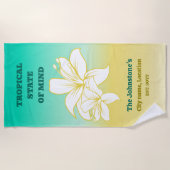 Serviette De Plage État d'esprit tropical (Devant)