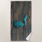 Serviette De Plage État du Michigan Turquoise (Devant)