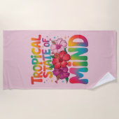 Serviette De Plage État tropical de l'esprit Plage d'été Graphique (Devant)