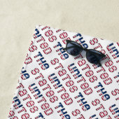 Serviette De Plage États-Unis États-Unis American Flag Typographie (En situation)