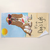Serviette De Plage Été Basset Hound (Devant)