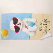 Serviette De Plage Été Bichon Frise (Devant)