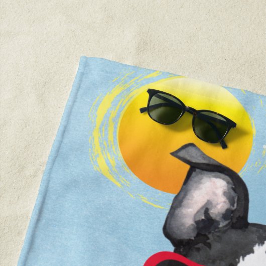 Serviette De Plage Été Boston Terrier (En situation)