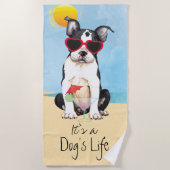 Serviette De Plage Été Boston Terrier (Devant)