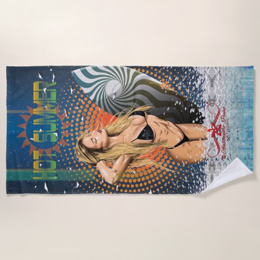 Serviette De Plage Été chaud (Devant)