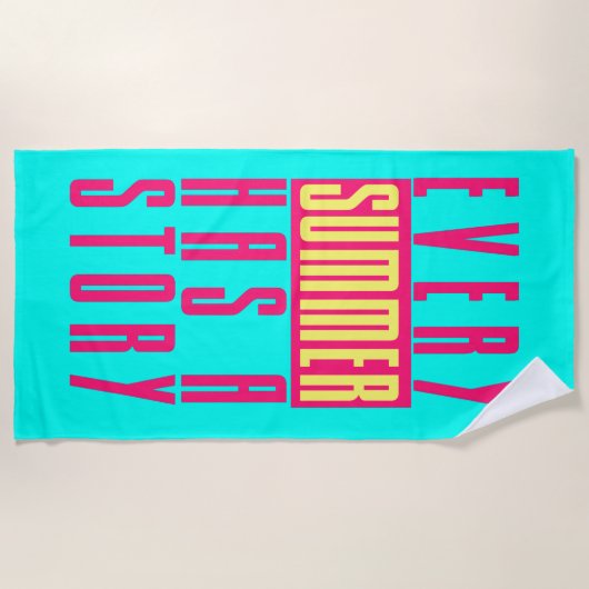 Serviette De Plage Été Cool moderne coloré (Devant)