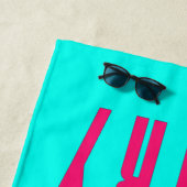 Serviette De Plage Été Cool moderne coloré (En situation)