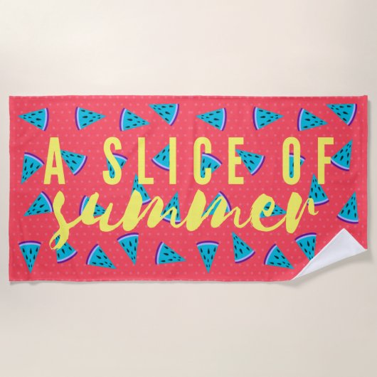 Serviette De Plage Eté de la pastèque Cool moderne (Devant)